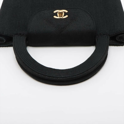Chanel Vintage Black Caviar Rope-embellished Tote Bag
