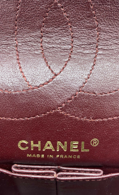 Chanel Black Quilted Aged Calfskin 2.55 Reissue 225 Small Double Flap Bag Gold Hardware