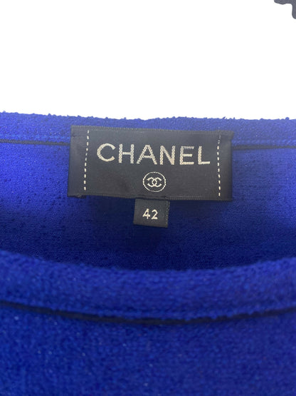 Chanel 19C La Pausa Runway Blue Blouse Top Shirt FR 42