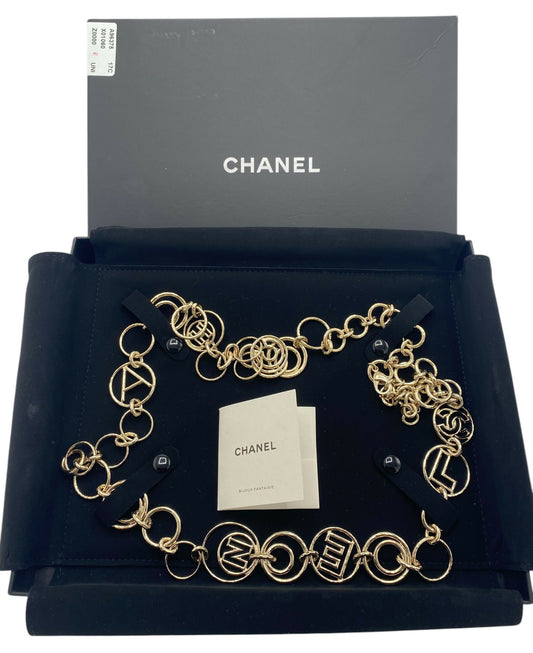 Chanel Letters 17C Paris-Cuba Runway Oversized Gold CC Necklace or Belt