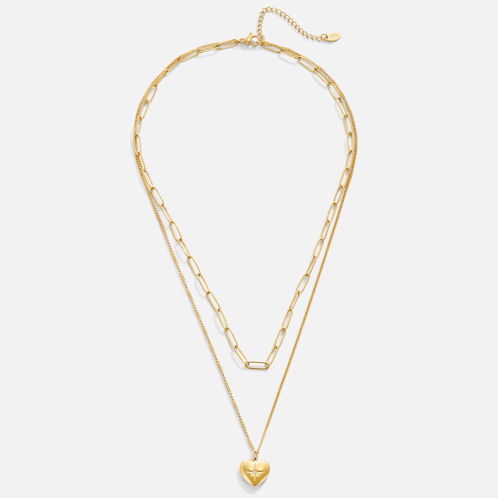 Heart & Paperclip Necklace