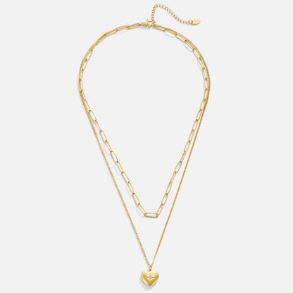 Heart & Paperclip Necklace