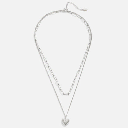 Heart & Paperclip Necklace