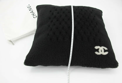 Chanel Coco Mark Cotton Cashmere Black Pillow Cushion