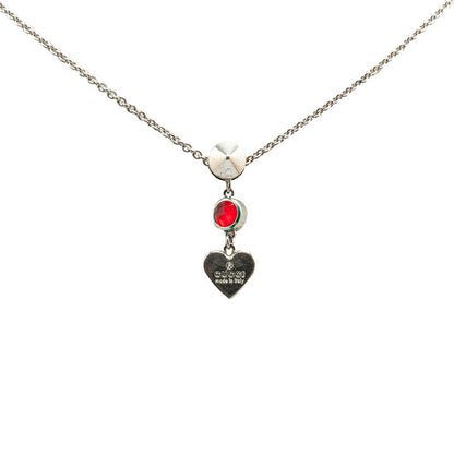 Gucci Heart Motif SV925 Color Stone Necklace