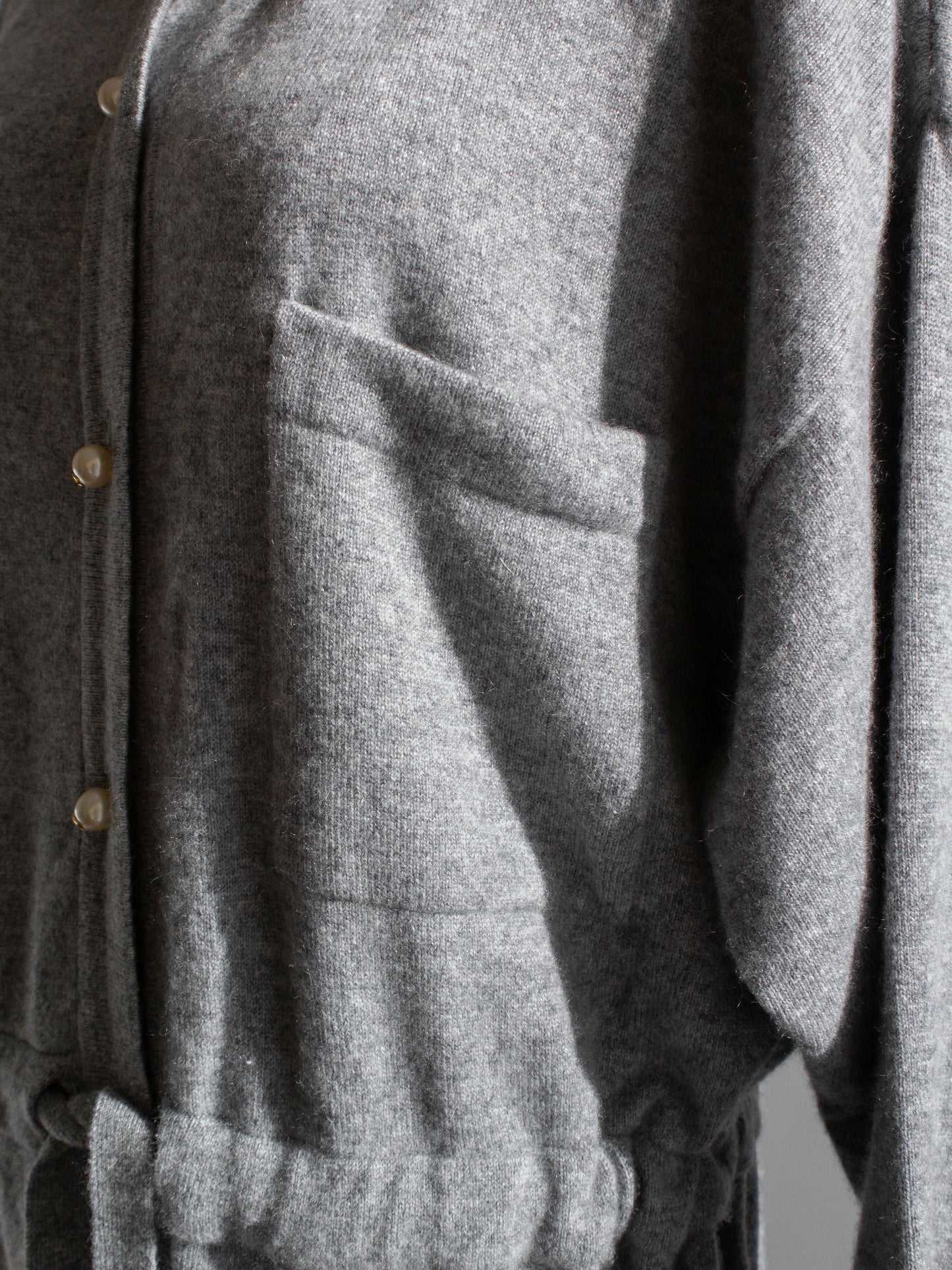 Rare Chanel F/W 1991 Grey White Pearl CC Cashmere Linda 91A Jumpsuit
