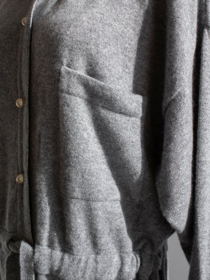 Rare Chanel F/W 1991 Grey White Pearl CC Cashmere Linda 91A Jumpsuit