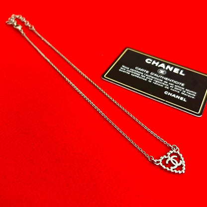 Chanel Coco Mark Heart Motif Necklace Pendant
