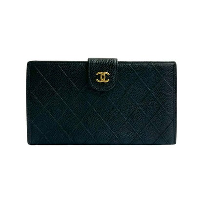 Chanel Bicolore Matte Caviar Skin Long Wallet