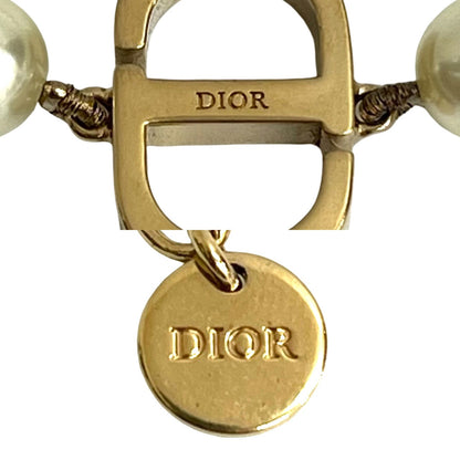Christian Dior CD Logo Pearl Necklace