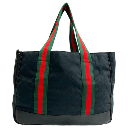 Gucci GG Canvas Leather Tote Bag