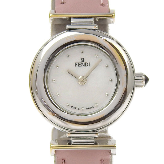Fendi Stainless Steel Leather Quartz Watch 320L