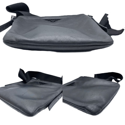 Prada Leather Shoulder Bag Black