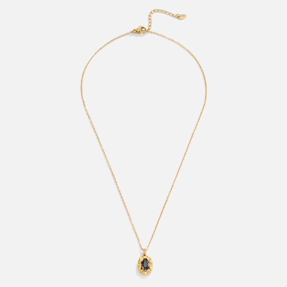 Iris Black Crystal Necklace