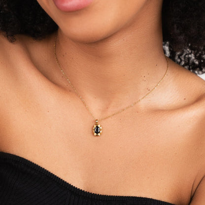 Iris Black Crystal Necklace