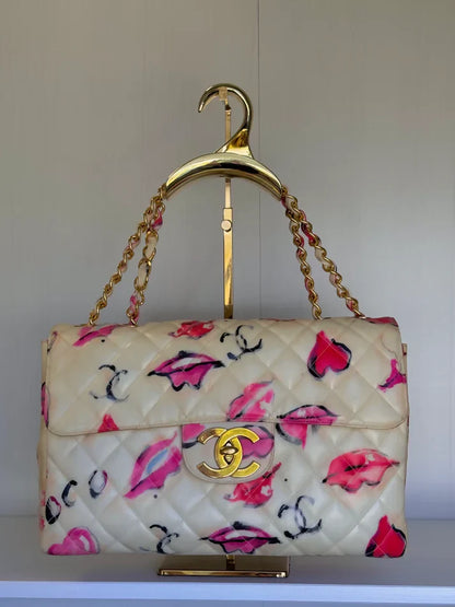 Chanel Vintage 1994 Jumbo Lips & Kisses Flap Bag