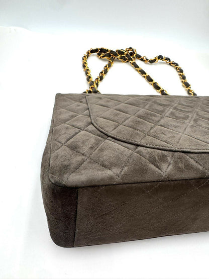Chanel Vintage Series 3 Suede Maxi Flap Bag