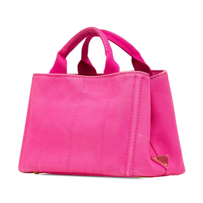 Prada Canapa Triangle Logo Canvas 2way Bag