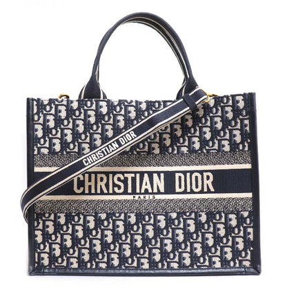Dior Book Tote Oblique Cotton Calf Tote Bag