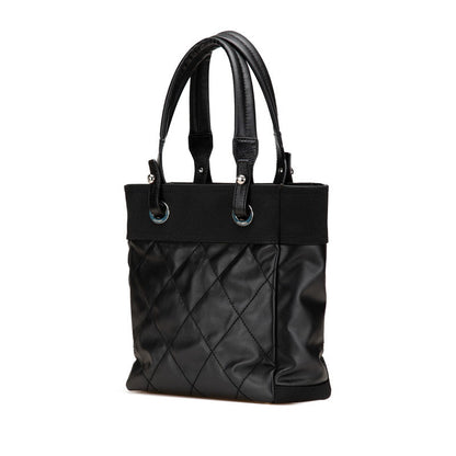 Chanel Paris Biarritz Leather Coated Canvas 2way Bag