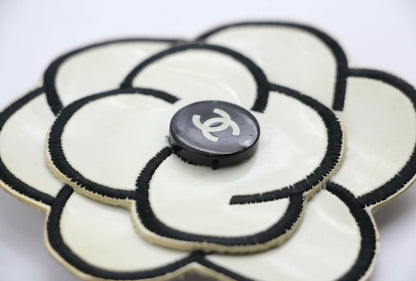 Chanel Vintage 1995 Rubber Spring/Summer White Camellia Brooch