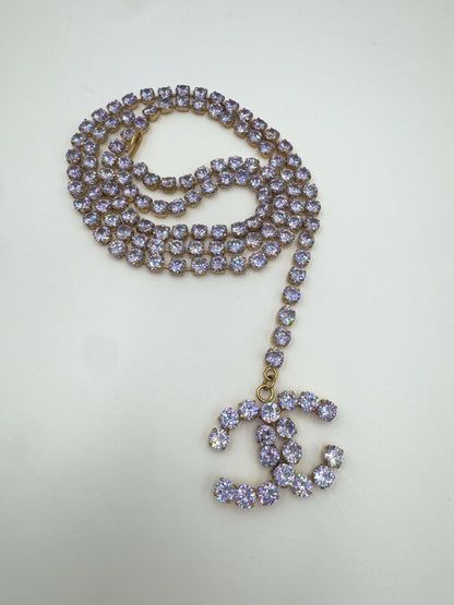 Chanel Vintage Barbie 1995P Light Purple Iridescent Dangle Belt