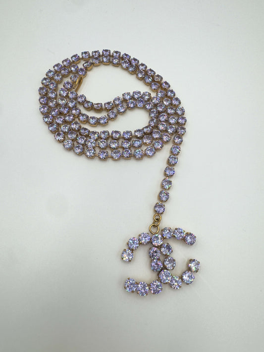 Chanel Vintage Barbie 1995P Light Purple Iridescent Dangle Belt