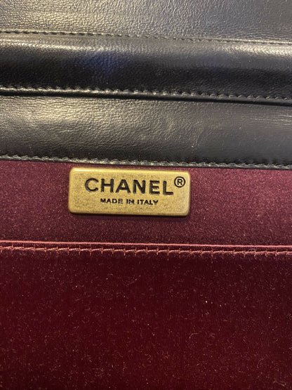 Chanel 11A Paris-Byzance Black Chocolate Bar Lambskin Leather Jeweled Clutch Minaudière Bag