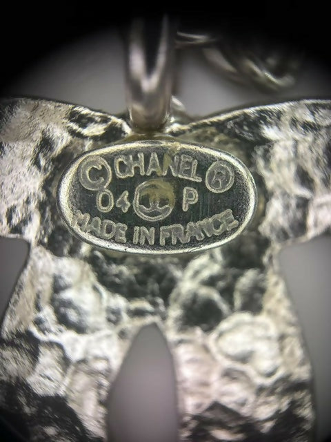 Chanel Vintage 04P Enamel Pink Purple CC Necklace