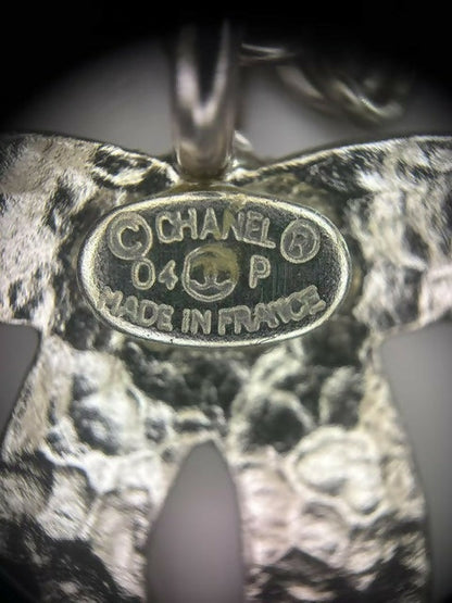 Chanel Vintage 04P Enamel Pink Purple CC Necklace
