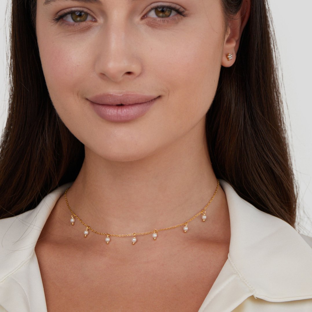 Laila 18k Gold Pearl Necklace
