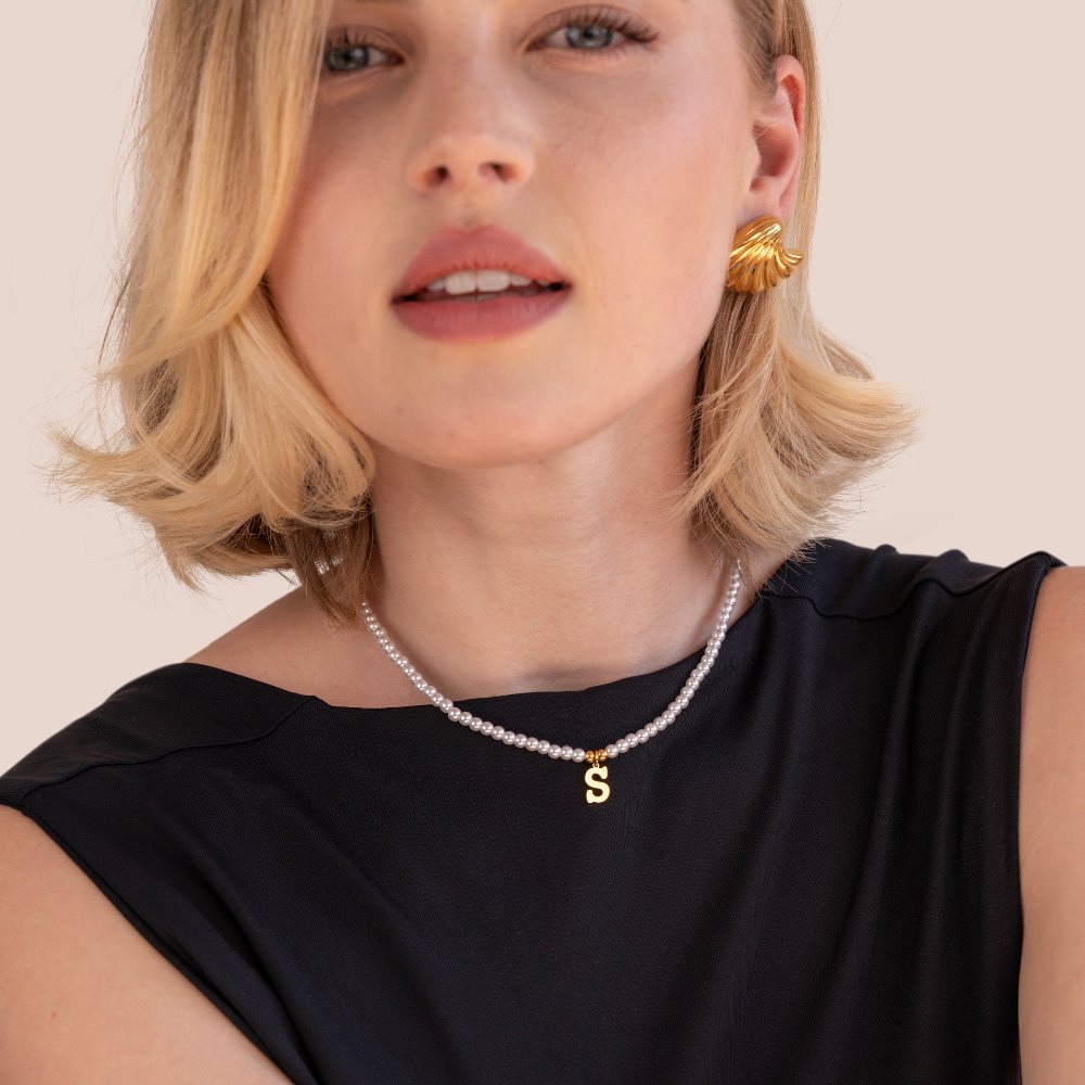 Letter Pearl Necklace
