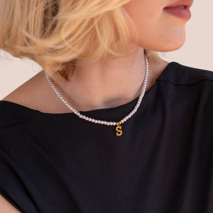 Letter Pearl Necklace