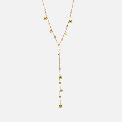 Lovi Gold Beads Tassel Necklace