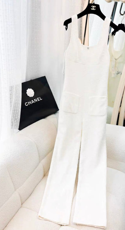 Chanel 23M coco beach White jumpsuit size 34FR