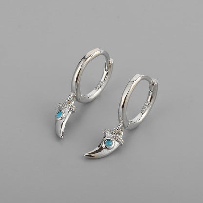 Lucky Horn Hoop Earrings