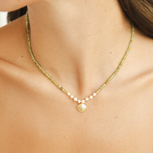 Luca Pearl & Seashell Bead Necklace