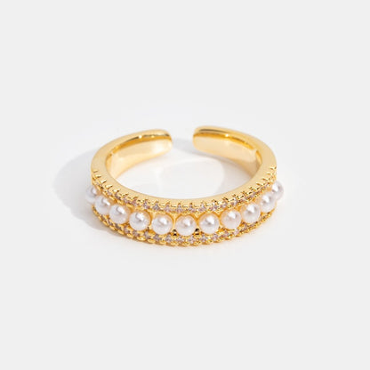 Luxury Gold Pearl Ring