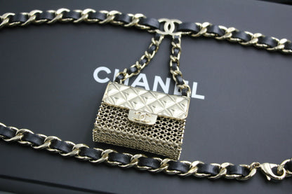 Chanel B21S Metal Handbag Leather Chain Waist Chain 92CM