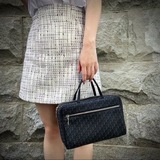 DIOR black monogram handbag