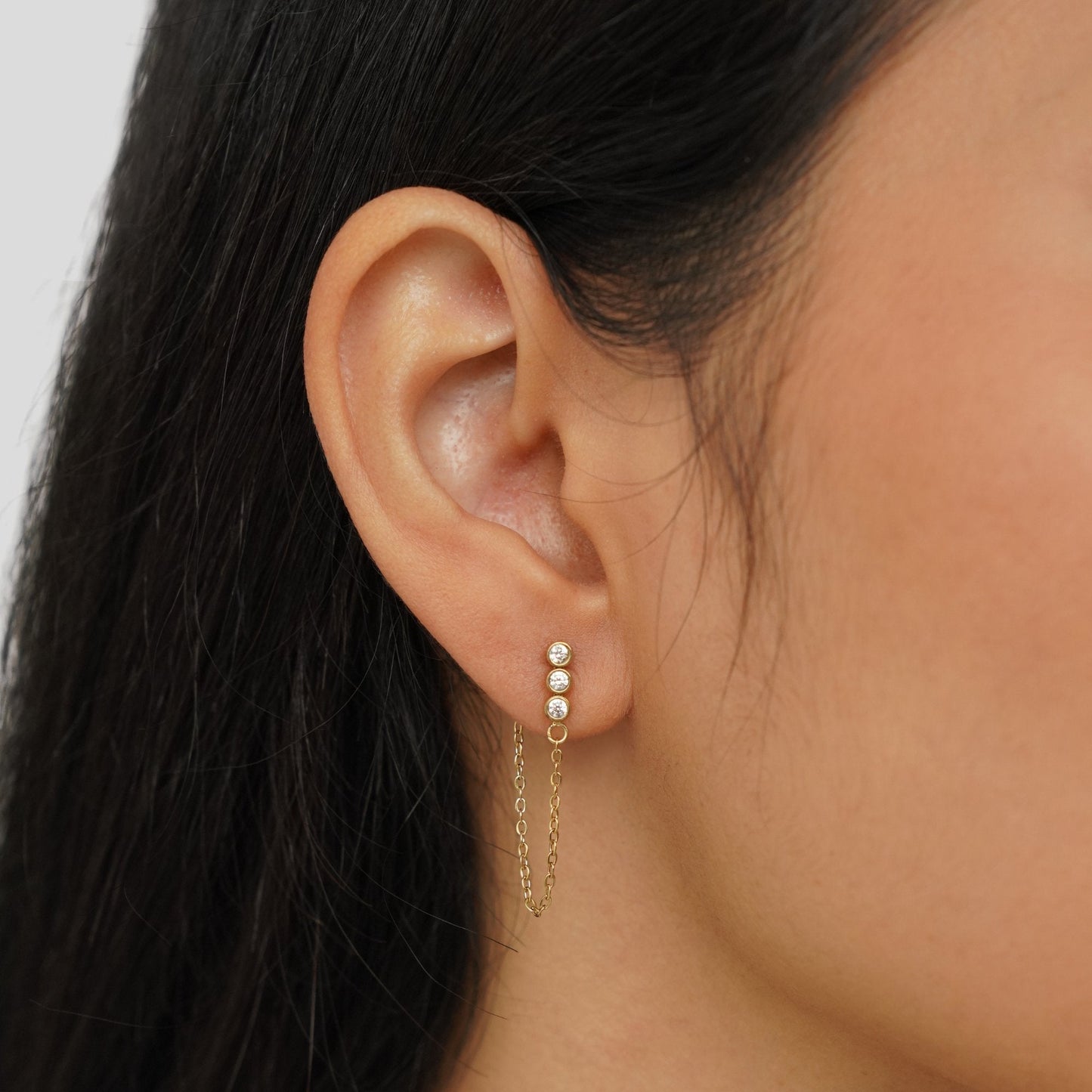 Mara Crystal Chain Earrings