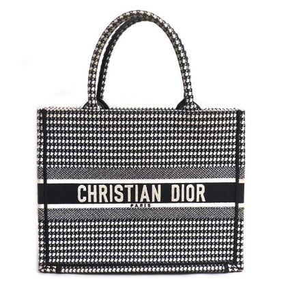 Dior Book Tote Houndstooth Canvas Tote Bag