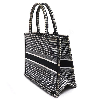 Dior Book Tote Houndstooth Canvas Tote Bag