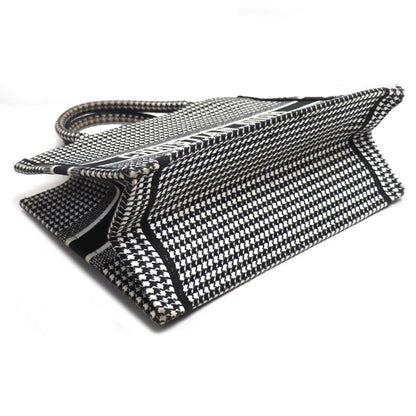 Dior Book Tote Houndstooth Canvas Tote Bag