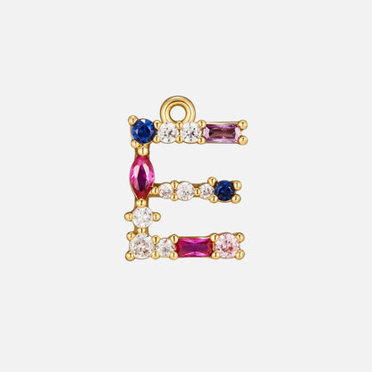 Mila Crystal Letter Charm Necklace