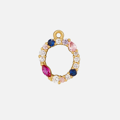 Mila Crystal Letter Charm Necklace