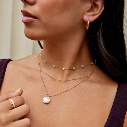 Mother Of Pearl Pendant Necklace