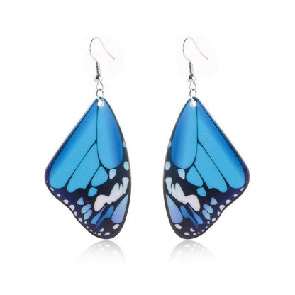 Multi-Colored Butterfly Drop Earrings
