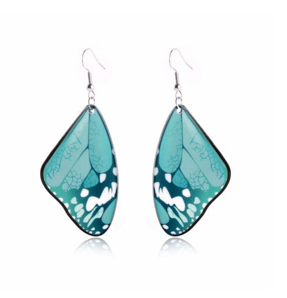 Multi-Colored Butterfly Drop Earrings