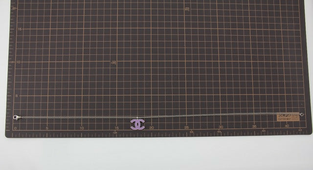 Chanel Vintage 04P Enamel Pink Purple CC Necklace